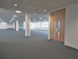 An empty office refurbishment project completed by Rap Interiors in Kent