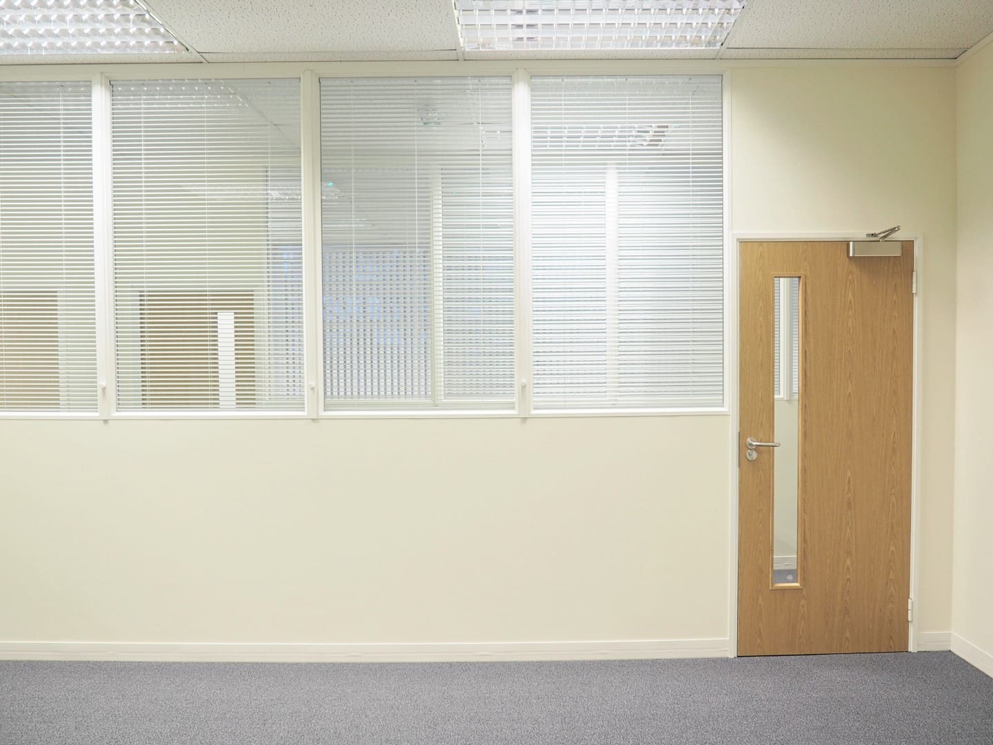 A partition and lockable door installed for a college refurbishment in Kent