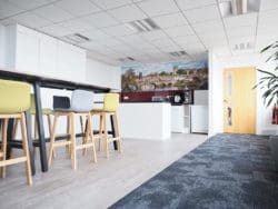 Cloudscape carpet tiles laid for an office refurbishment
