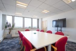 Corporate office meeting room design