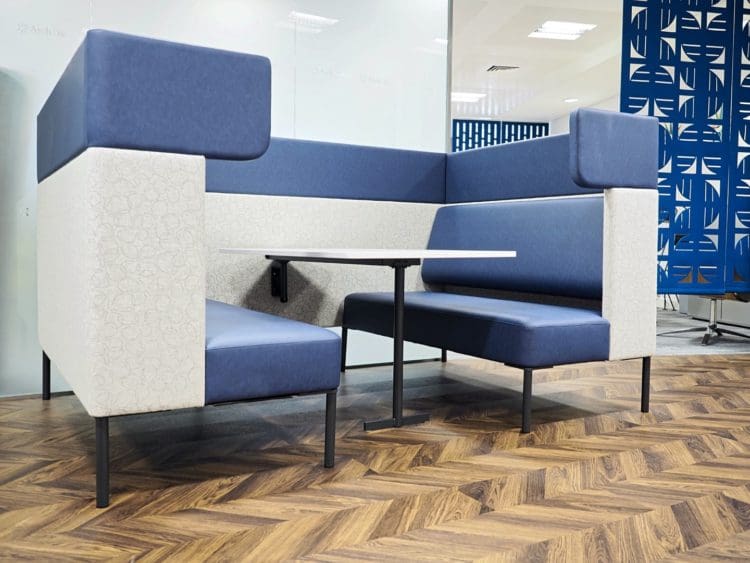 Office meeting booth for a breakout area refurbishment project