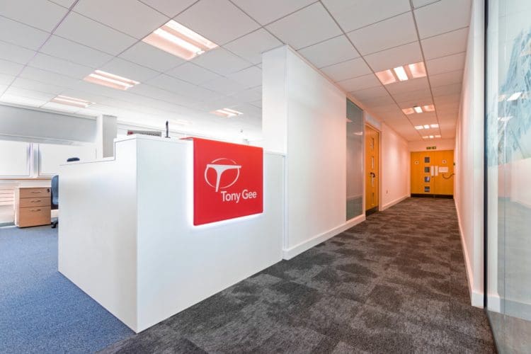 Tony Gee office refurbishment project in Ashford Kent