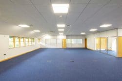 A vacant office premises during a relocation project in Kent