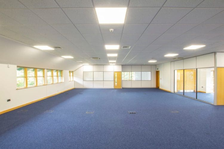 A vacant office premises during a relocation project in Kent