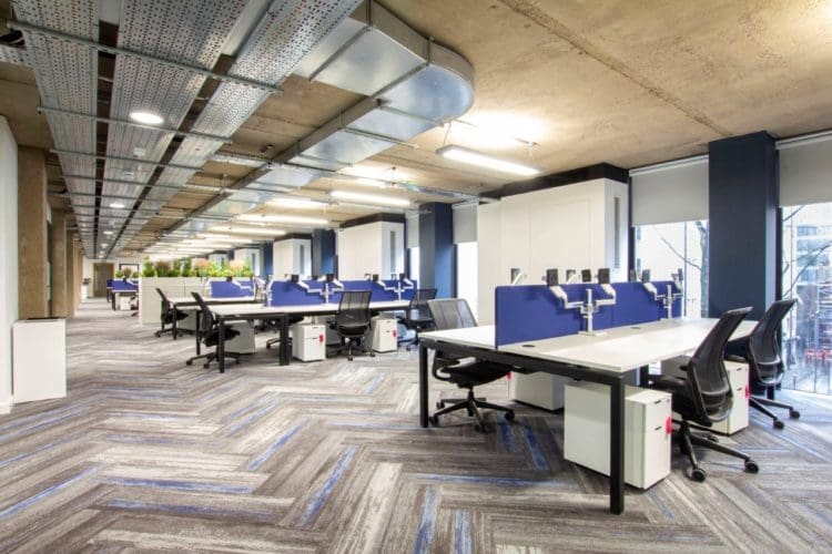 Office design and build project by London refurbishment company Rap Interiors
