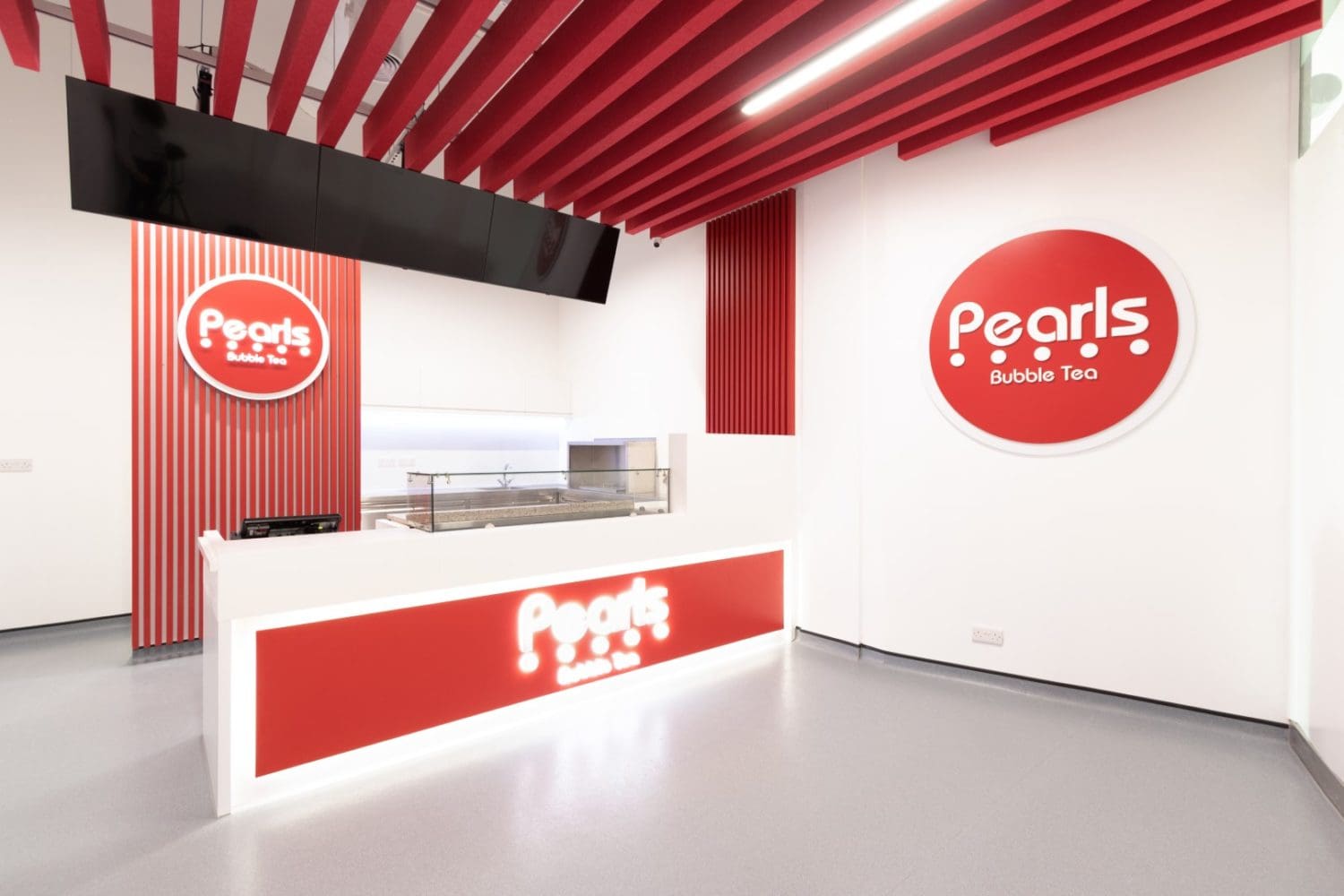 Pearls bubble tea retail design and fit out Sussex