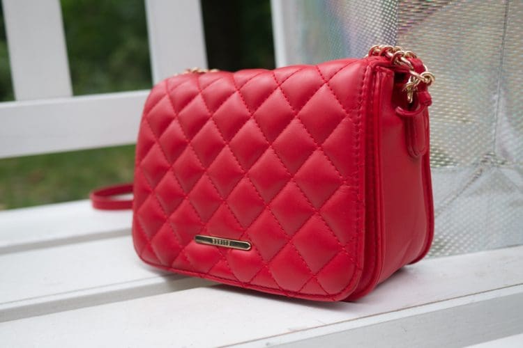 A red handbag
