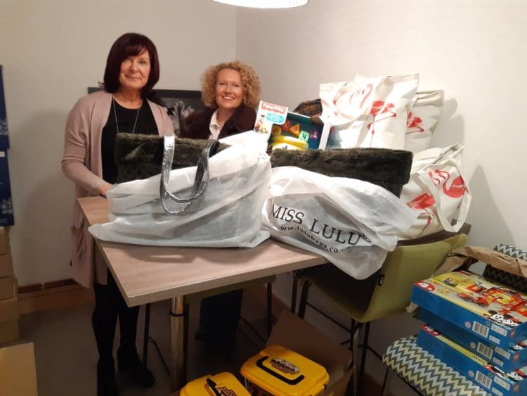 Rap Interiors Director Julie Anderson and Kent Community Foundation CEO Josephine McCartney