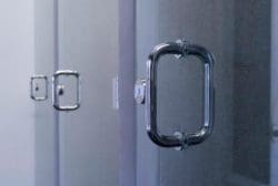 Acoustic office booth door handle