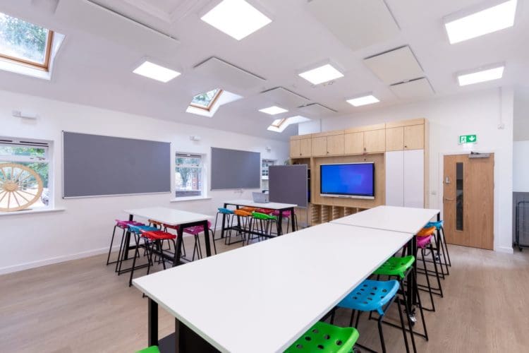Art classroom interior design at Oakfield Prep in Dulwich