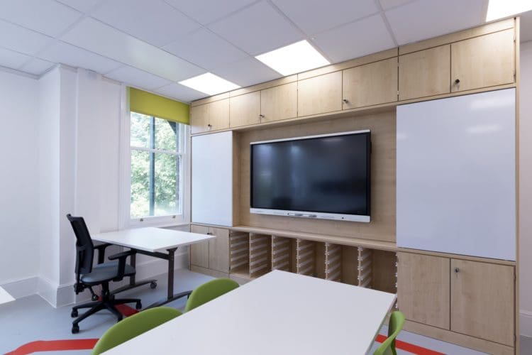 Bespoke teaching wall installed for Oakfield Prep in London