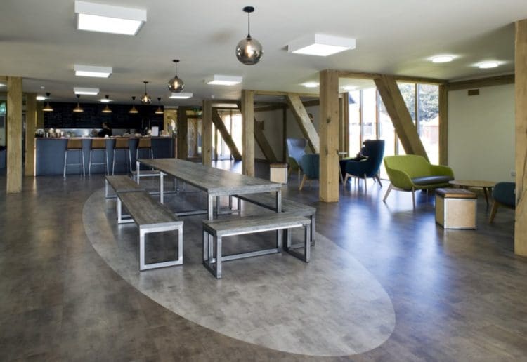Dining bench for a coworking furniture idea
