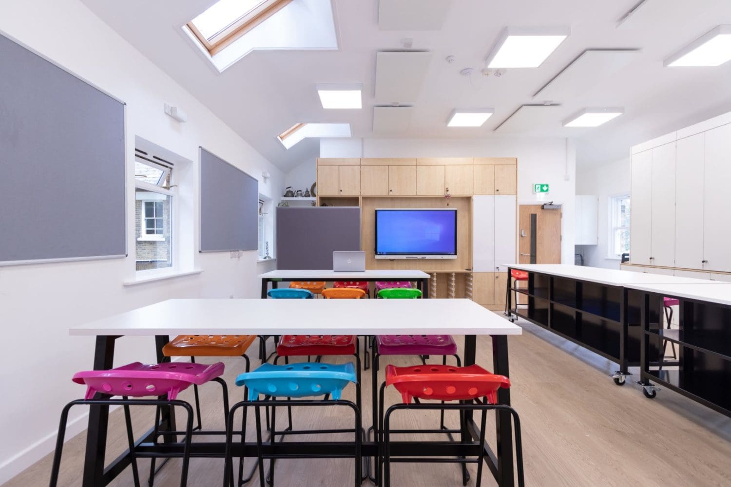 Prep school art classroom interior design and refurbishment by Rap Interiors