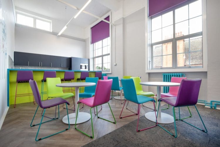 School breakout area furniture at Bannockburn School in London