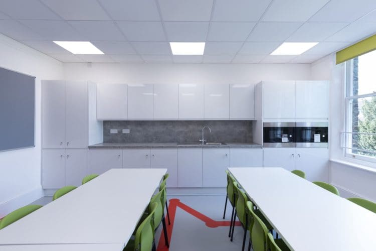 School tea point with microwaves installed by Rap Interiors