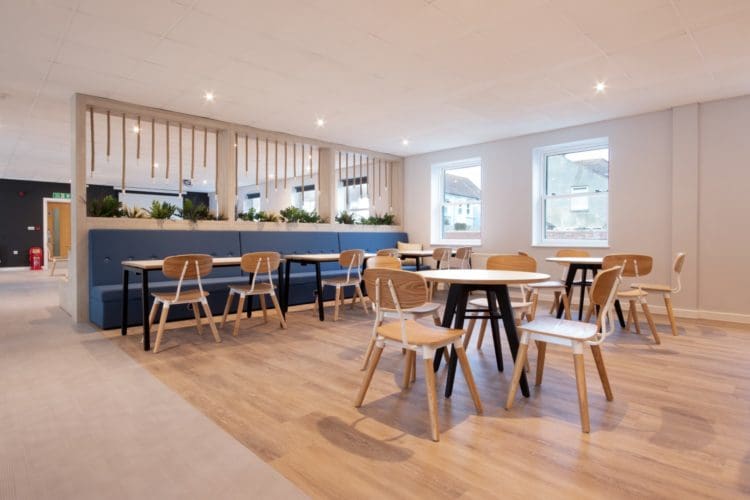 Cafe and coffee shop style furniture for an office breakout area re design