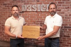 Martyn and Parry with plaque