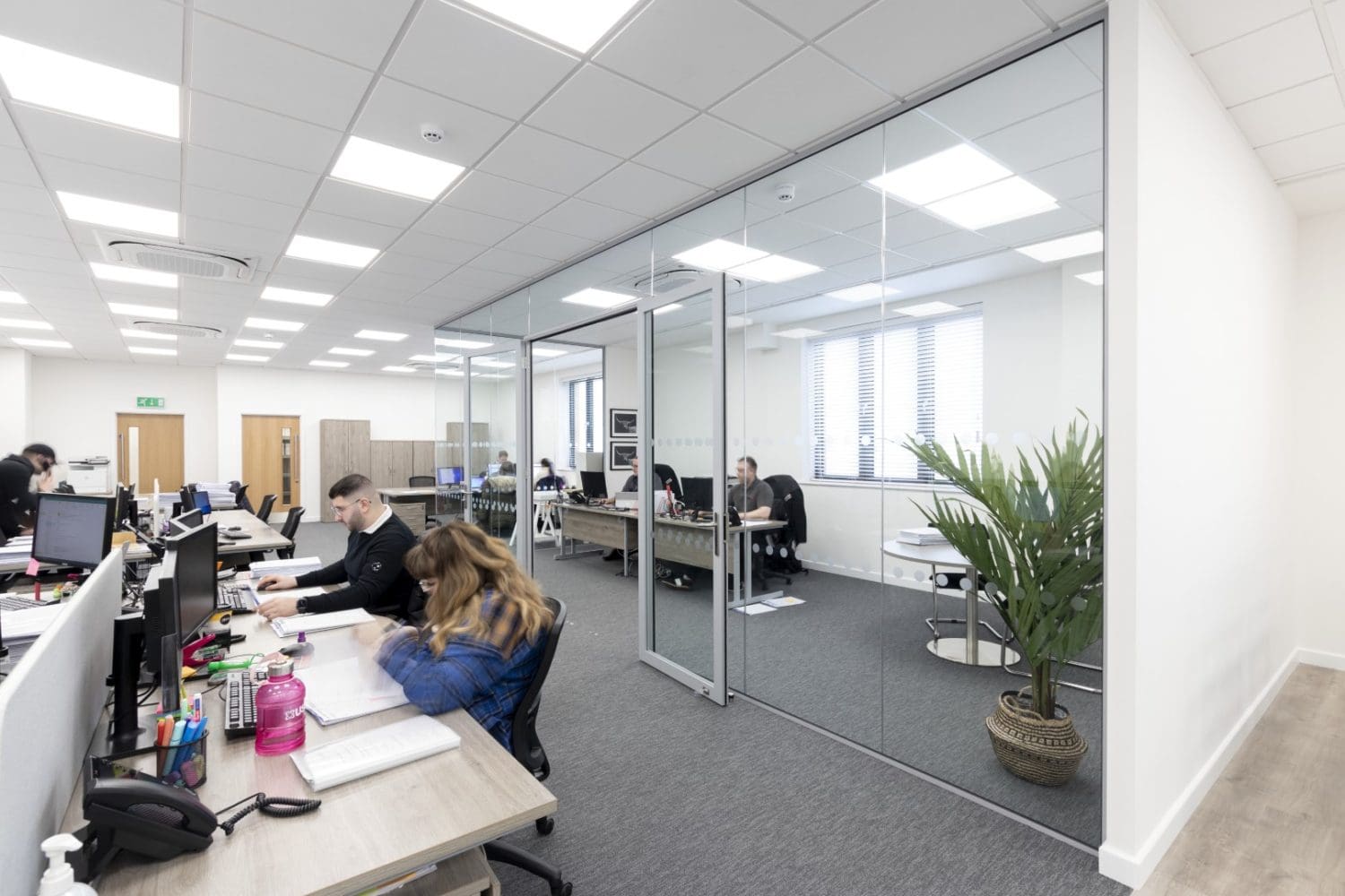 Office meeting room for two directors with outswinging doors