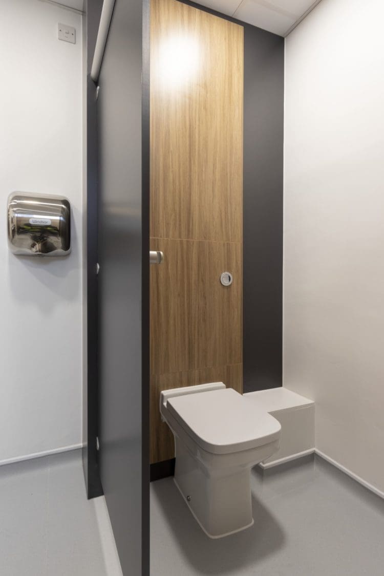 Office toilet with new sanitary ware