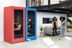 Soho Zoom booth for a hybrid office setup