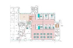 Office design layout for a creative company