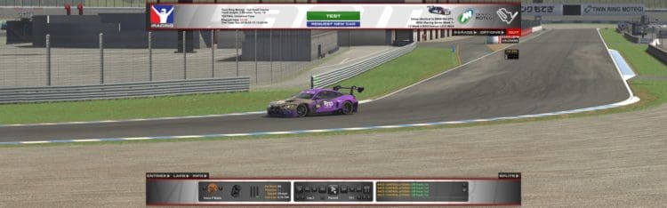 Rap Interiors' virtual iRacing car