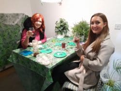 Aimee and Julie from Rap Interiors taking on bushtucker trial challenge