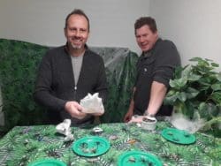 Parry from Rap Interiors and project manager Kristian at a charity fundraiser