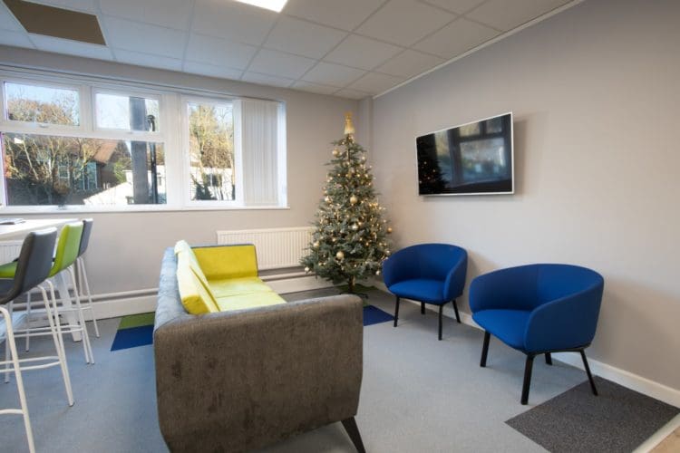 Office breakout area furniture solutions installed by Rap Interiors