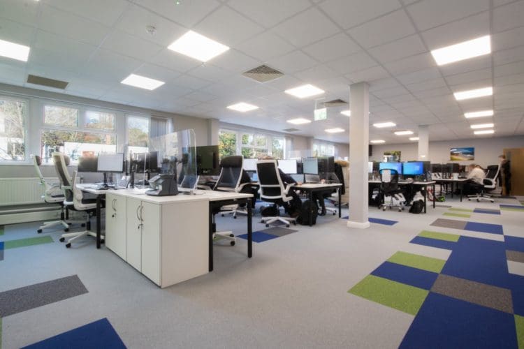 Open plan office design and refurbishment by RapInteriors