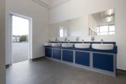 School washroom basins and mirrors installed at St Bonaventure's London