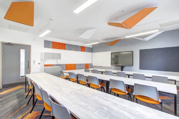 Noise reducing acoustic solutions for schools