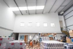 Indsutrial unit and office refurb for cleaning services company in Croydon, South London.