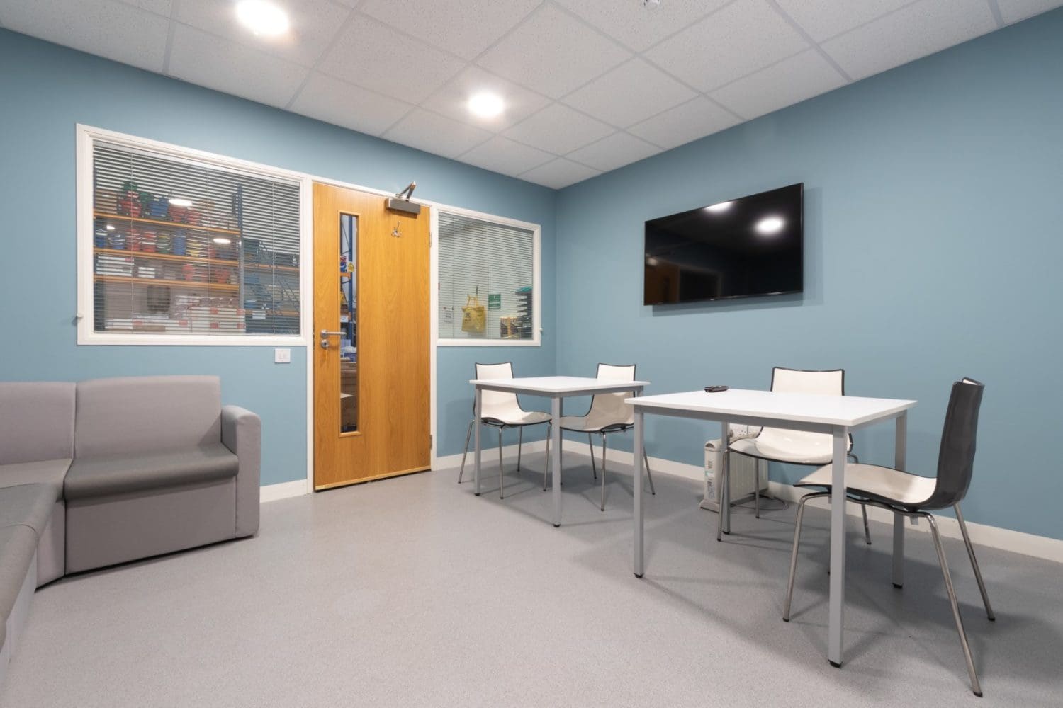 Staff breakout area for an office refurbishment in Croydon, South London.