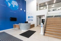 Office reception area design and refurbishment project in London