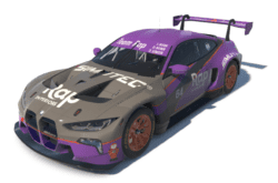 Rap Interiors iRacing car team with branded car design.
