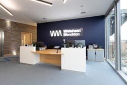 Office reception area design for Maidstone based solicitors firm.