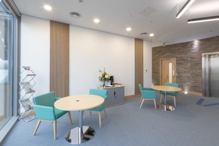 Reception area furniture for new reception area design in offices in Kent.