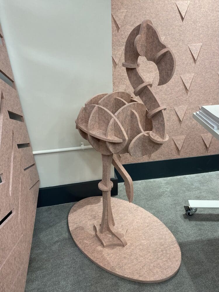 3D acoustic pink flamingo by Allsfar Acoustics.