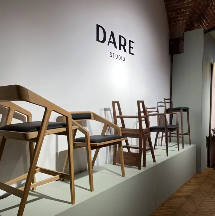 Dare Studio, British furniture supplier's exhibition at Clerkenwell Design Week 2023.