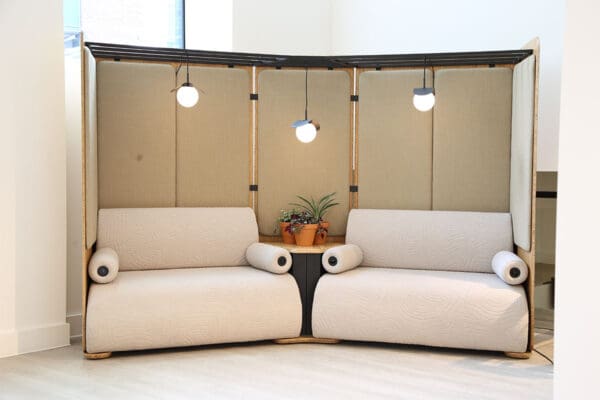 Frovi Retreat modular furniture solutions with integrated power.