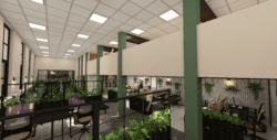 3D render of office interior design scheme in Kent.