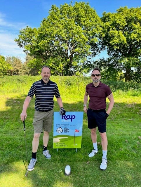 Rap Interiors directors take part in charity golf day.