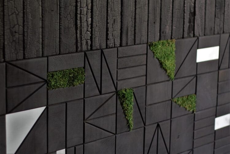 Living feature wall at London office refurbishment