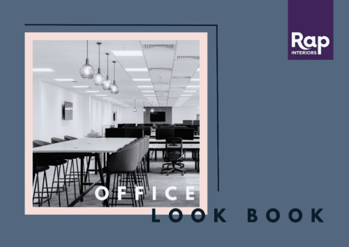 Front cover of Office Look Book for Rap Interiors.