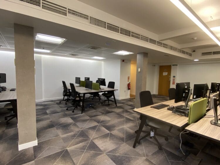 Open plan office interior design and refurbishment project