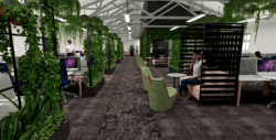 Office interior design 3D visualisation for Ward Security in Kent.