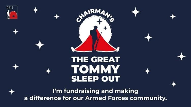 Rap Interiors take part in The Tommy Great Sleep Out fundraising charity event.