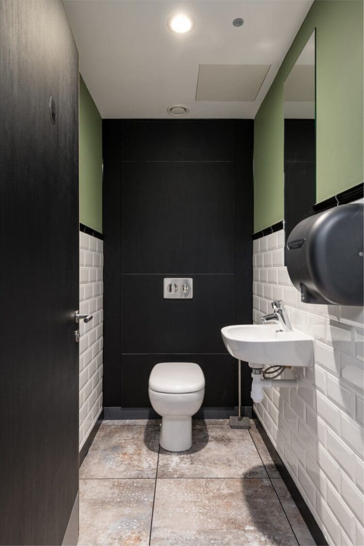 Washroom design for offices in Kent.