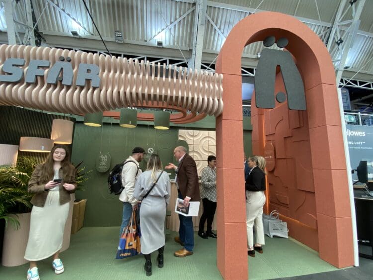 Allsfar acoustic display stand at the Workspace Design Show, London